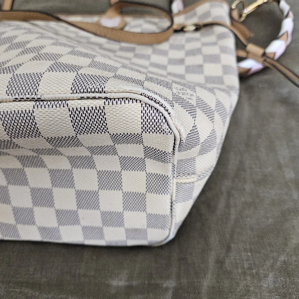 Damier Azur Braided Neverfull MM - Picture 12 of 13